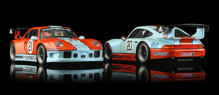 RevoSlot Porsche GT2 set Gulf  Edition