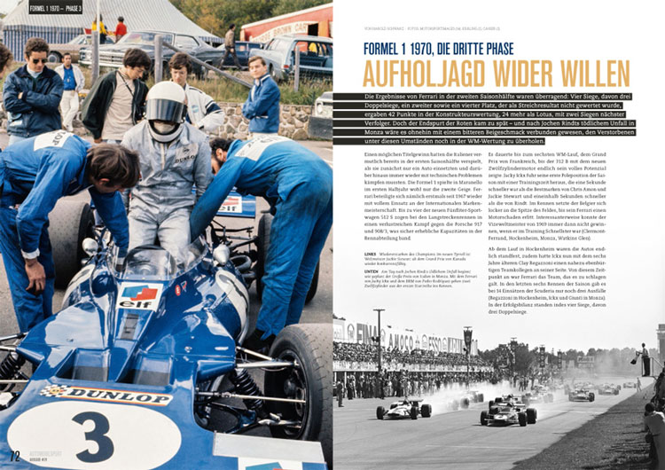 Sportfahrer Automobilsport 24 - Formel 1 - Saison 1970