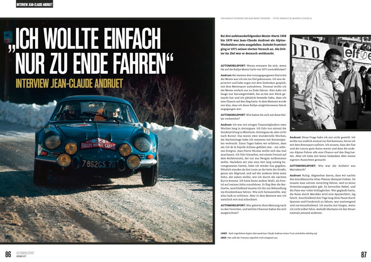 Sportfahrer Automobilsport 27 - Rally Monte Carlo 1971