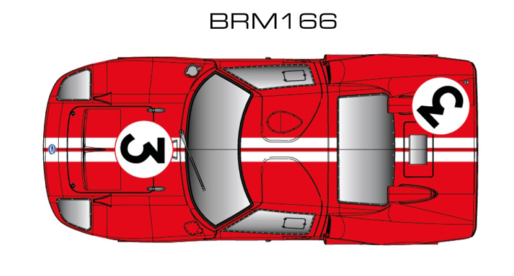 BRM Ford GT 40 MK II #3 red Lemans 1966