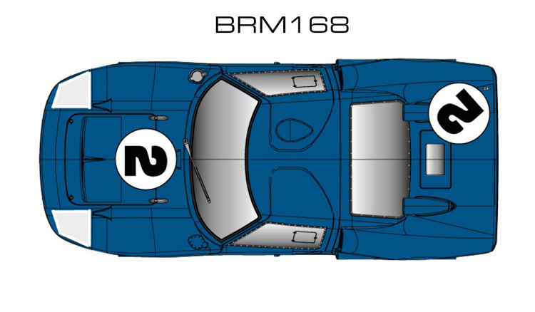 BRM Ford GT 40 MK II #2 blue Sebring 1966