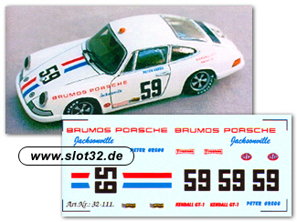 Brumos Sticker DMC decal Porsche 911, Brumos | Slotcars und Slotcar Zubehör