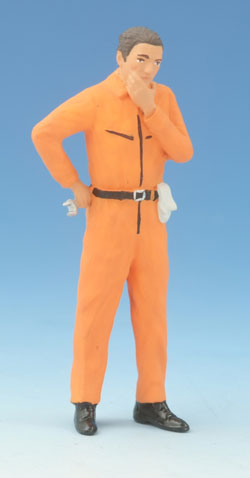 Manufaktur Figur Mechaniker, denkend - orange