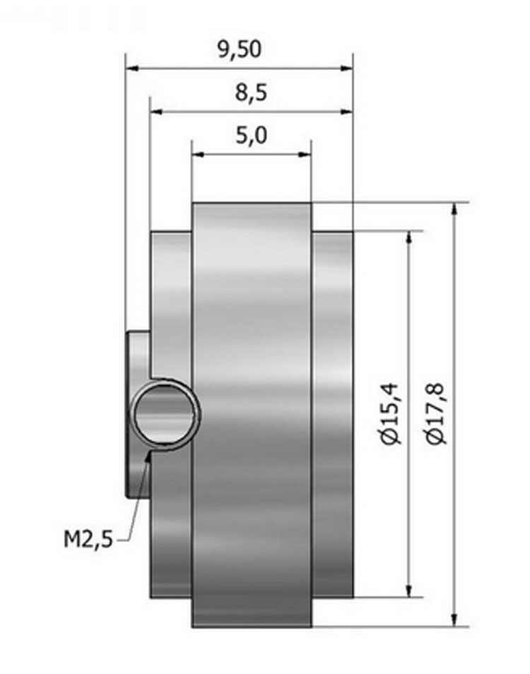 Mitoos Vorderfelge fr LKW 17,8x8,5mm