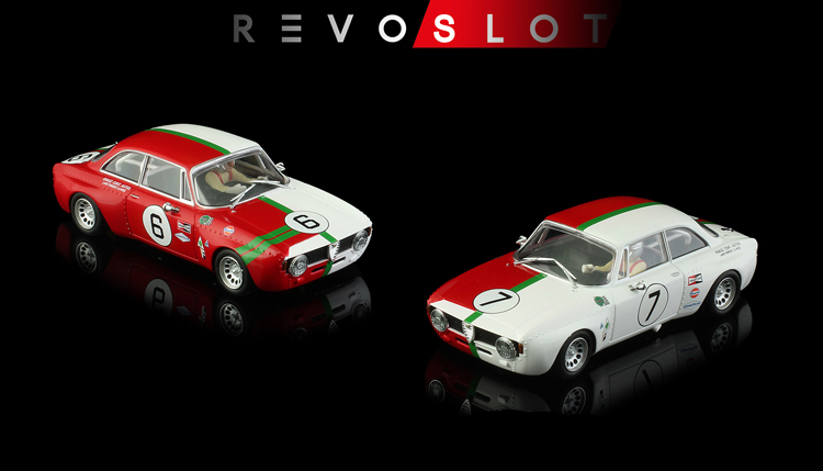 RevoSlot Alfa Romeo GTA  rot + wei #6 + #7