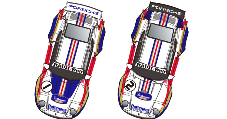RevoSlot Porsche GT2  Rothmans #1 + # 2