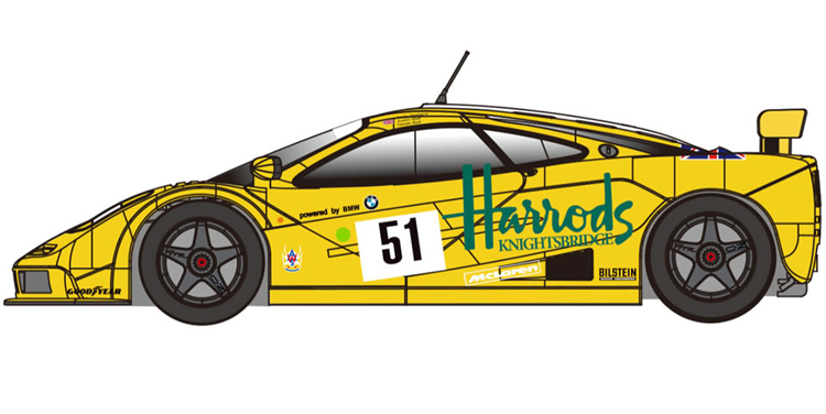 RevoSlot McLaren GTR - Harods # 51 24H LeMans 1995