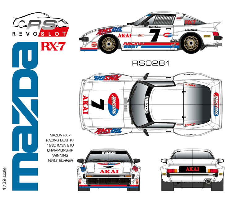 RevoSlot Mazda RX7 AMSOIL # 7 1980