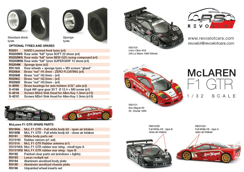 RevoSlot McLaren GTR  Ersatzteile