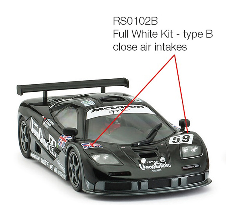 RevoSlot McLaren GTR  white body kit-type B open