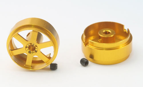 SCALEAUTO Jarama - Aluminium hub, front - gold