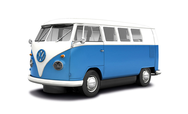 SCALEXTRIC VW T1 van (light blue / white)