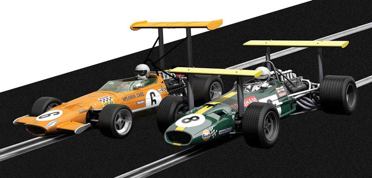 SCALEXTRIC Brabham BT 26 A and McLaren M7C winged