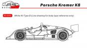 Porsche K8 white kit - B