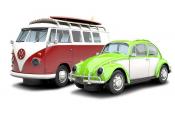 VW T1 van + Beetle set